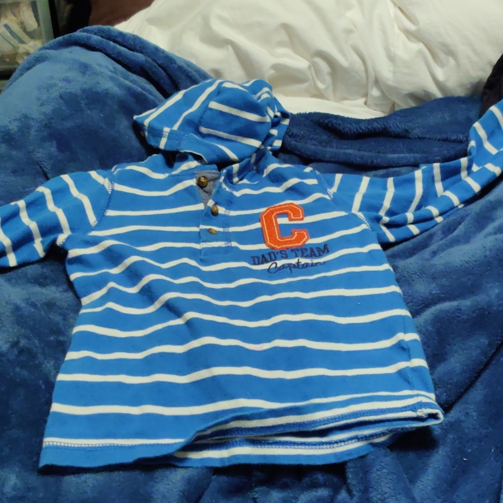 Blue and white team captain sweater Carter's